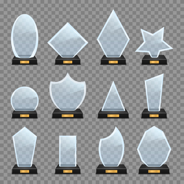 写实玻璃奖杯奖金奖得主奖图片下载