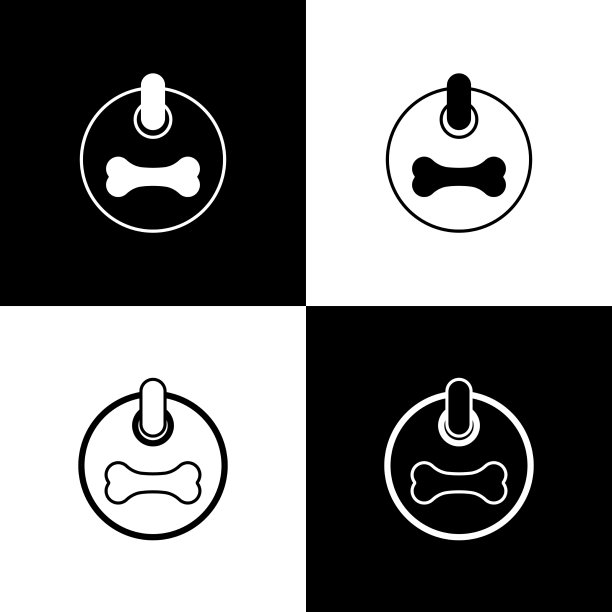 设置狗项圈与姓名标签和骨牌匾图标图片下载