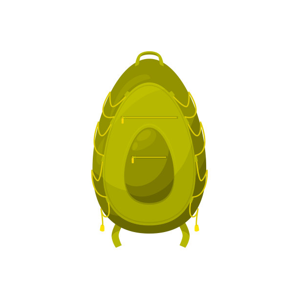 孩子书包里的鳄梨形孤立图标图片下载