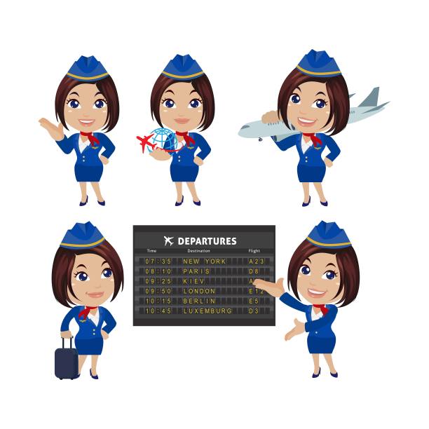 不同姿势的空姐图片下载