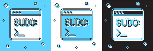 设置代码终端图标隔离在蓝色和白色图片下载