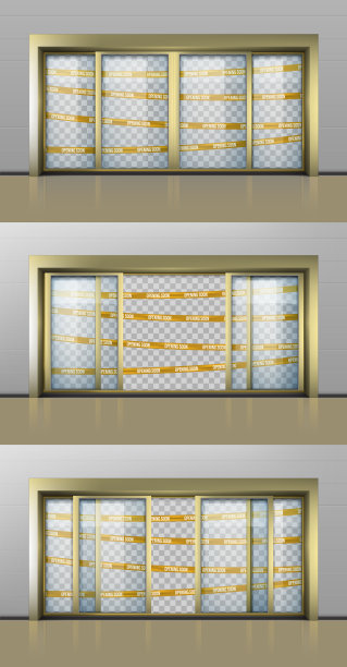 商店，办公室或餐厅的门打开不久胶带图片下载