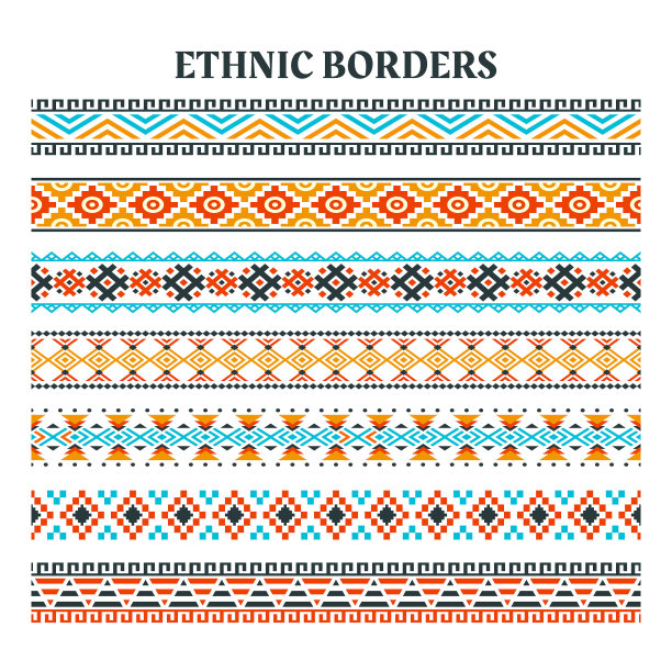 民族元素带边界集图片下载