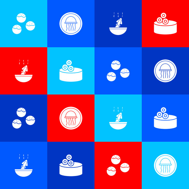 将章鱼烧海蜇放入盘中图片下载