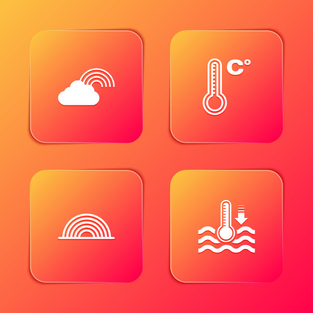 用云气象温度计测彩虹图片下载