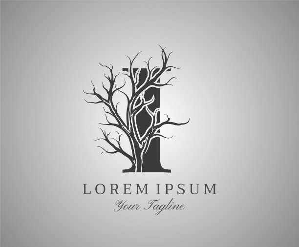 信我用枯树设计标志图标创意图片下载