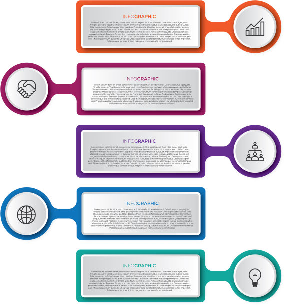 现代抽象步骤标签信息图图片下载