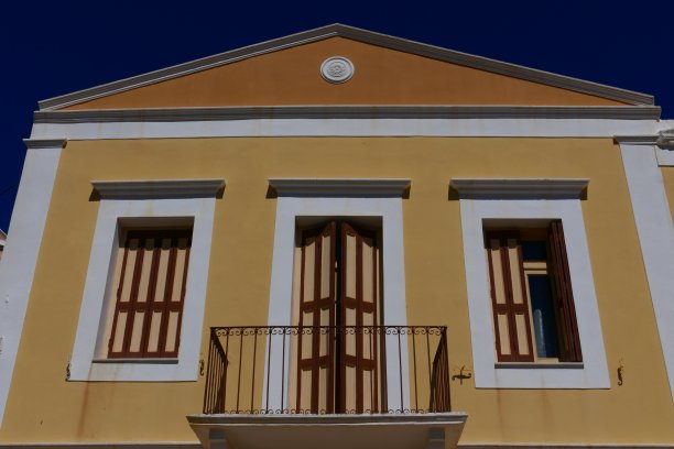 希腊Dodecanese群岛，Symi岛的传统房屋图片下载