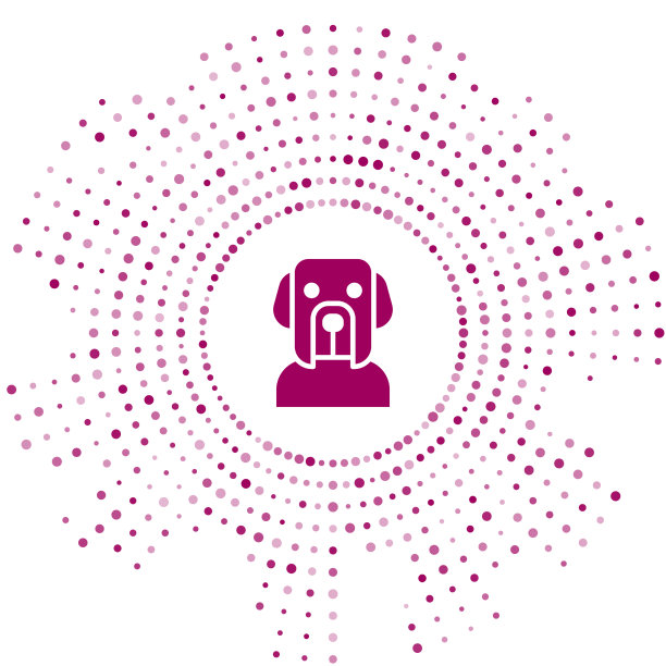 紫色的狗图标孤立在白色的背景图片下载