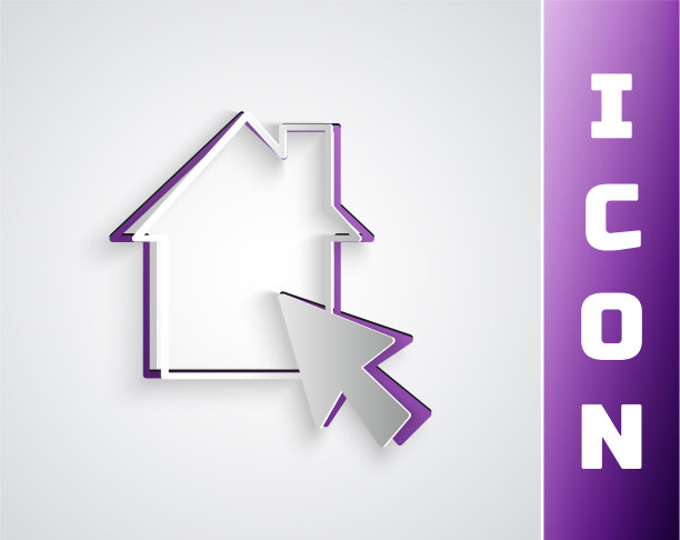 剪纸在线工作图标孤立在灰色图片下载