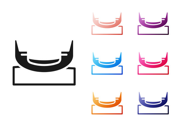 黑色的船摇摆图标孤立在白色的背景图片下载