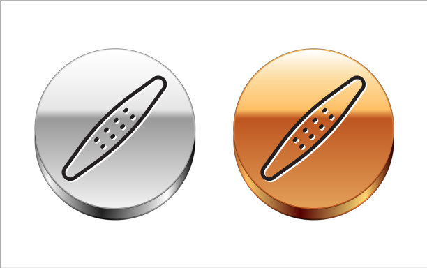 黑色线指甲锉刀宠物图标隔离白色图片下载