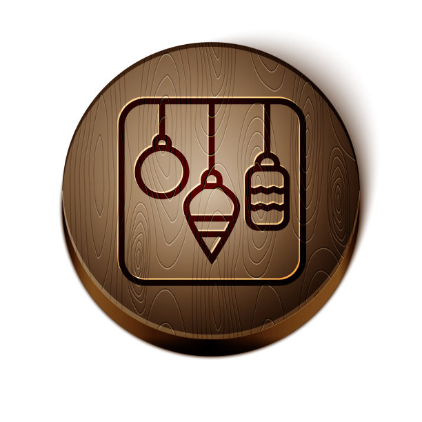 棕色线圣诞灯图标孤立在白色图片下载