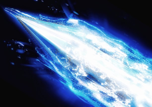 蓝色箭头爆炸的插图图片下载