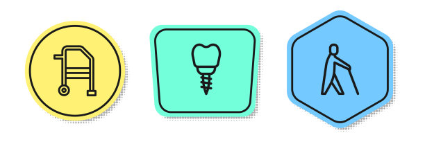 设置行步行者种植牙和盲人图片下载