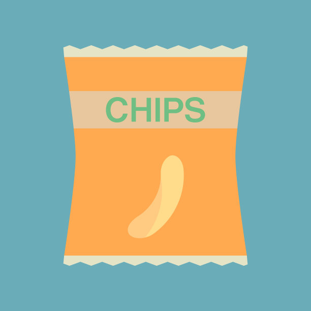 简单可爱的薯片剪辑艺术图片下载