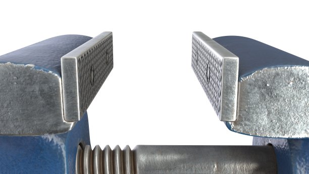 3D渲染台台钳隔离在白色图片下载