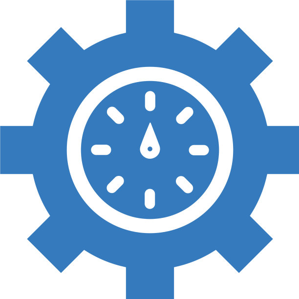 齿轮优化性能图标蓝色图片下载