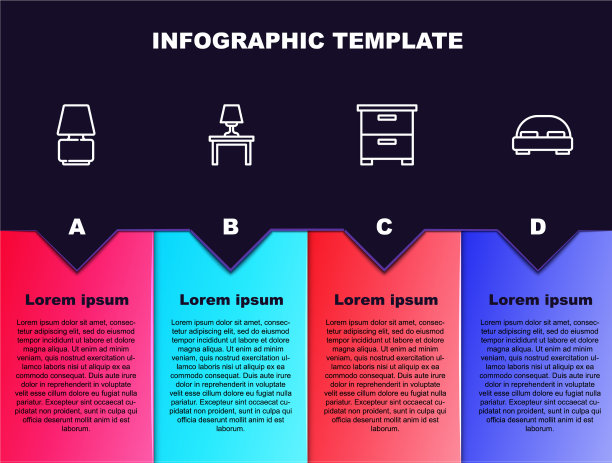 在餐桌家具上放一排台灯图片下载