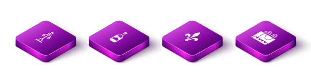 集等距街灯瓶酒花图片下载