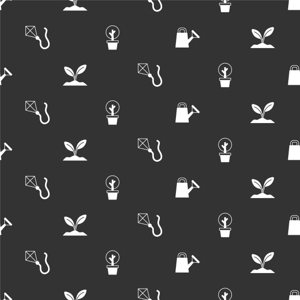 设置浇水罐发芽风筝和森林图片下载