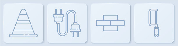 设置线路交通锥砖电插头和图片下载