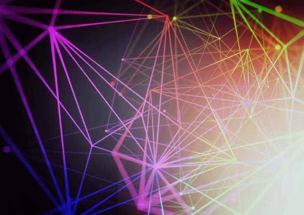 插图的光线连接的概念，计算机网络图片下载