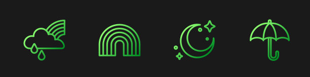 定行月色，繁星彩霞伴云雨图片下载