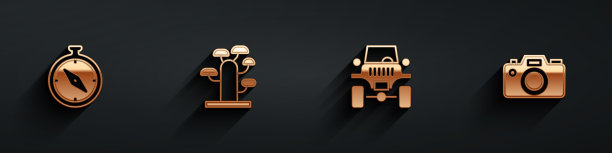 把指南针非洲树从公路汽车和照片图片下载