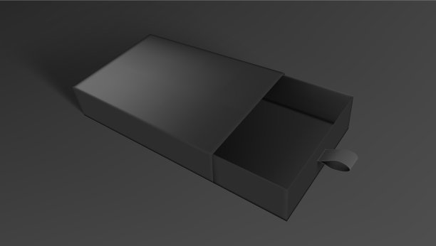 3d纸板滑动抽屉盒与丝带拉图片下载