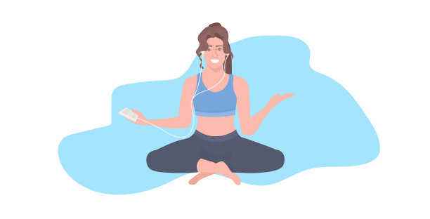 女人做瑜伽锻炼健康的生活方式图片下载