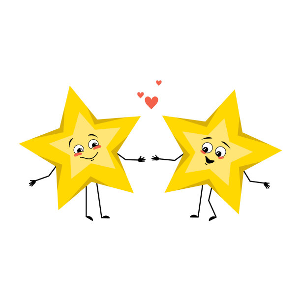 可爱的明星角色，充满爱的情感图片下载