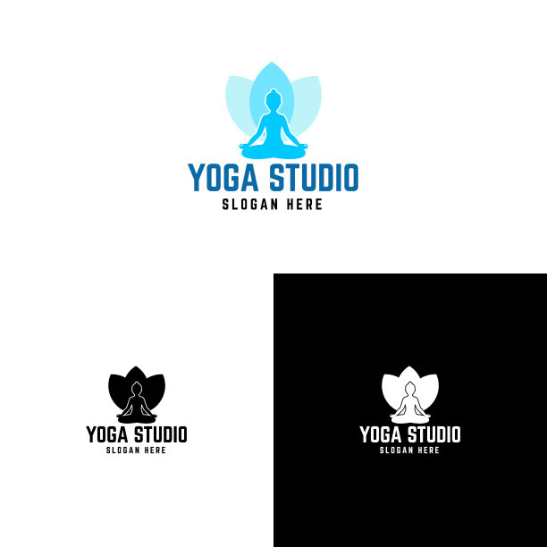 瑜伽工作室logo设计艺术图片下载