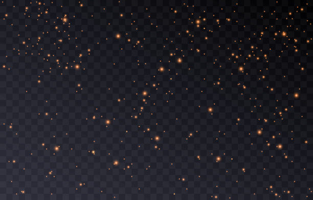 特殊星光设计或灯光效果。星空。光的效果。星形或聚光光束。轻尘。光PNG。装饰元素。在透明背景上隔离。图片下载