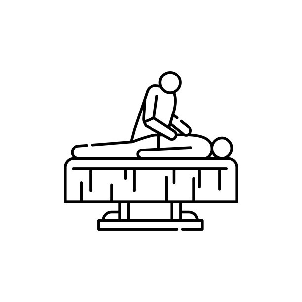 按摩色线图标。象形图网页，移动应用程序，促销。图片下载