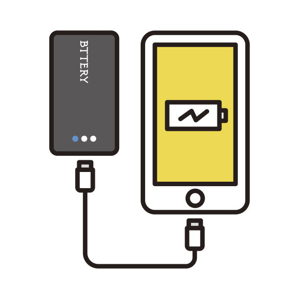 矢量插图的移动电池和智能手机图片下载