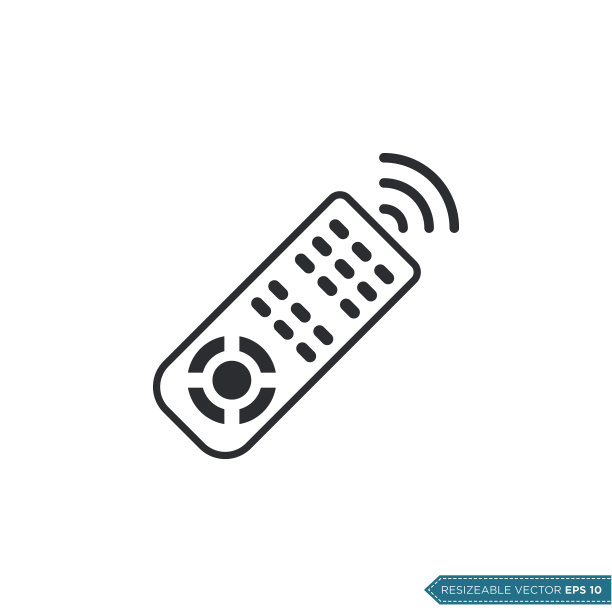远程控制器图标矢量模板插图设计图片下载