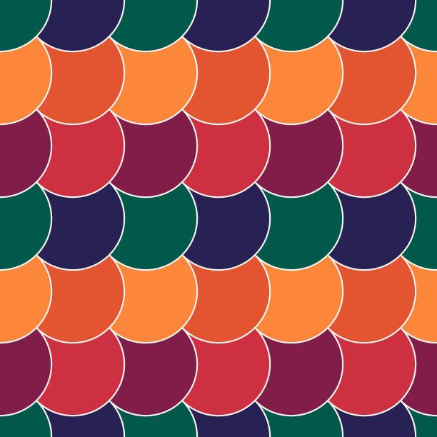 无缝尺度模式。日本传统民族刺绣饰品。重复颜色扇贝。重复扇贝背景。鱼的规模。古代日本的sashiko uroko主题。鳞片墙纸。图片下载