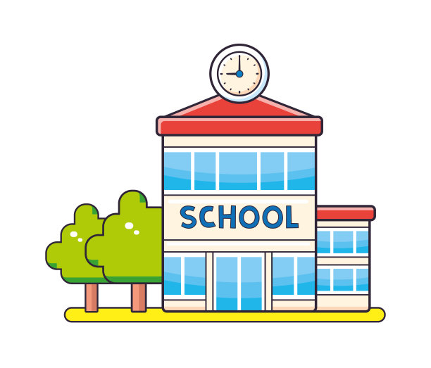 学校建筑图标图片下载