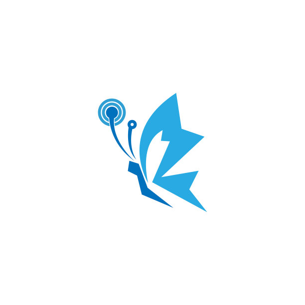 蝴蝶图标标志设计概念模板图片下载