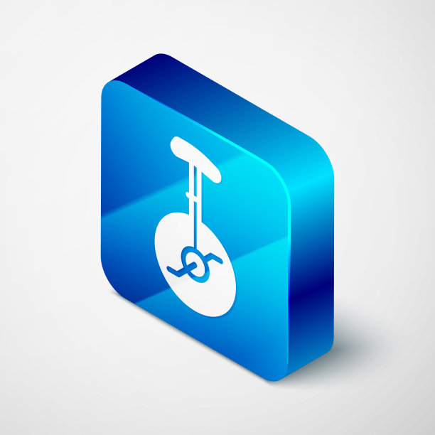 等距独轮车或单轮自行车图标图片下载