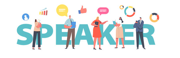 演讲者概念微小的商人董事会图片下载