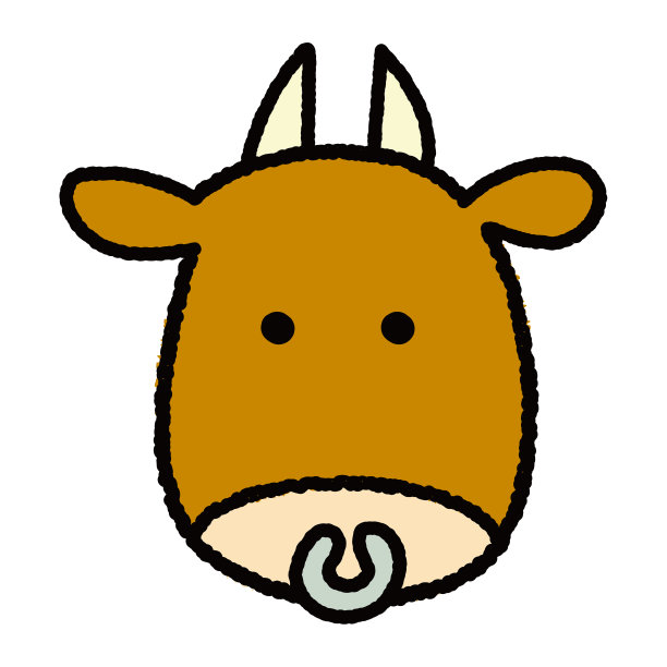 棕色牛脸唯一的图标图片下载