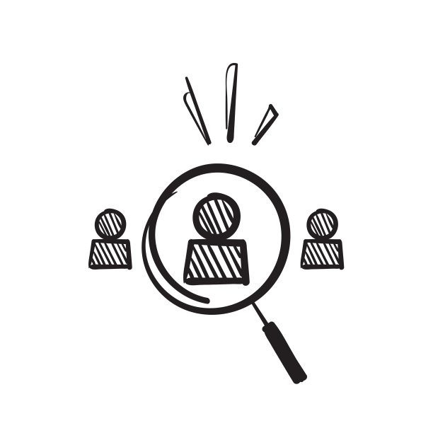 手绘涂鸦选择员工为工作隔离图片下载