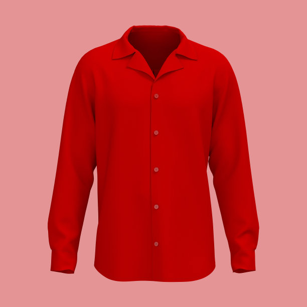 长袖野营衬衫模型图片下载