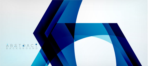 彩色六边形几何抽象图片下载