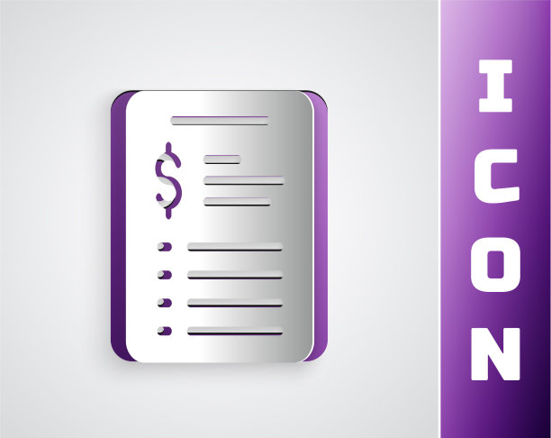 剪纸美容沙龙价格表图标孤立图片下载