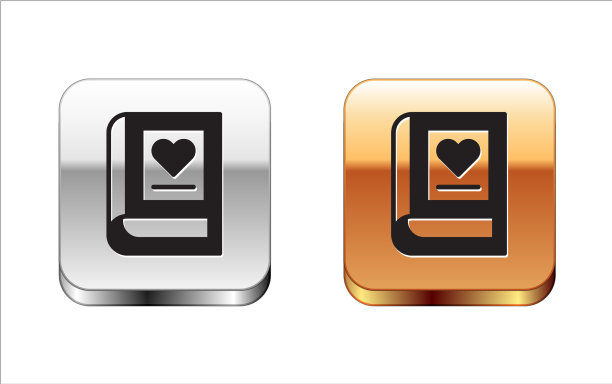 黑色医学书图标隔离在白色图片下载