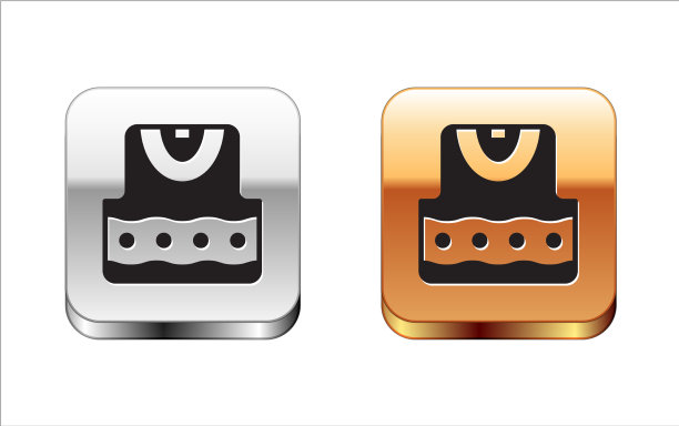 黑色马甲图标孤立在白色背景图片下载