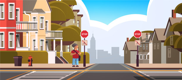 背着书包的男生站在红车站附近图片下载